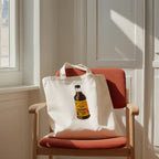 lea & perrins worcestershire sauce watercolor illustration cotton tote bag for modern interior