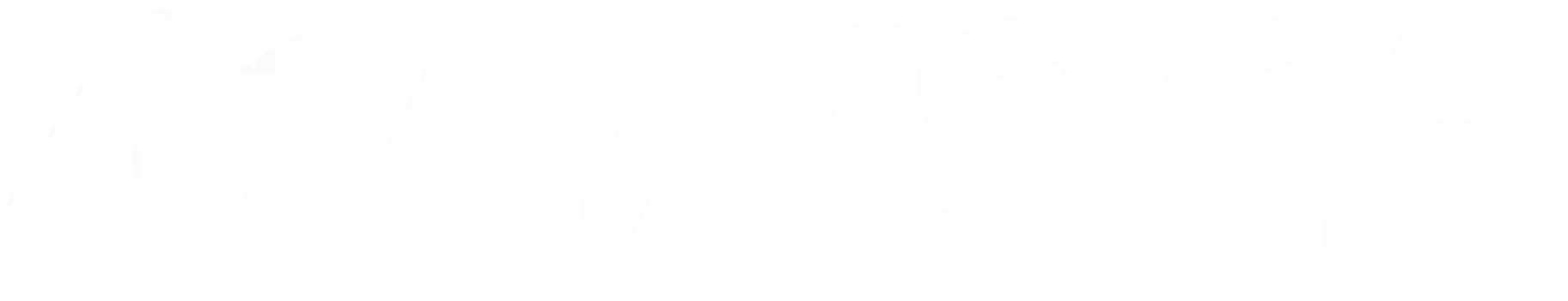 White background with a small black logo in the center